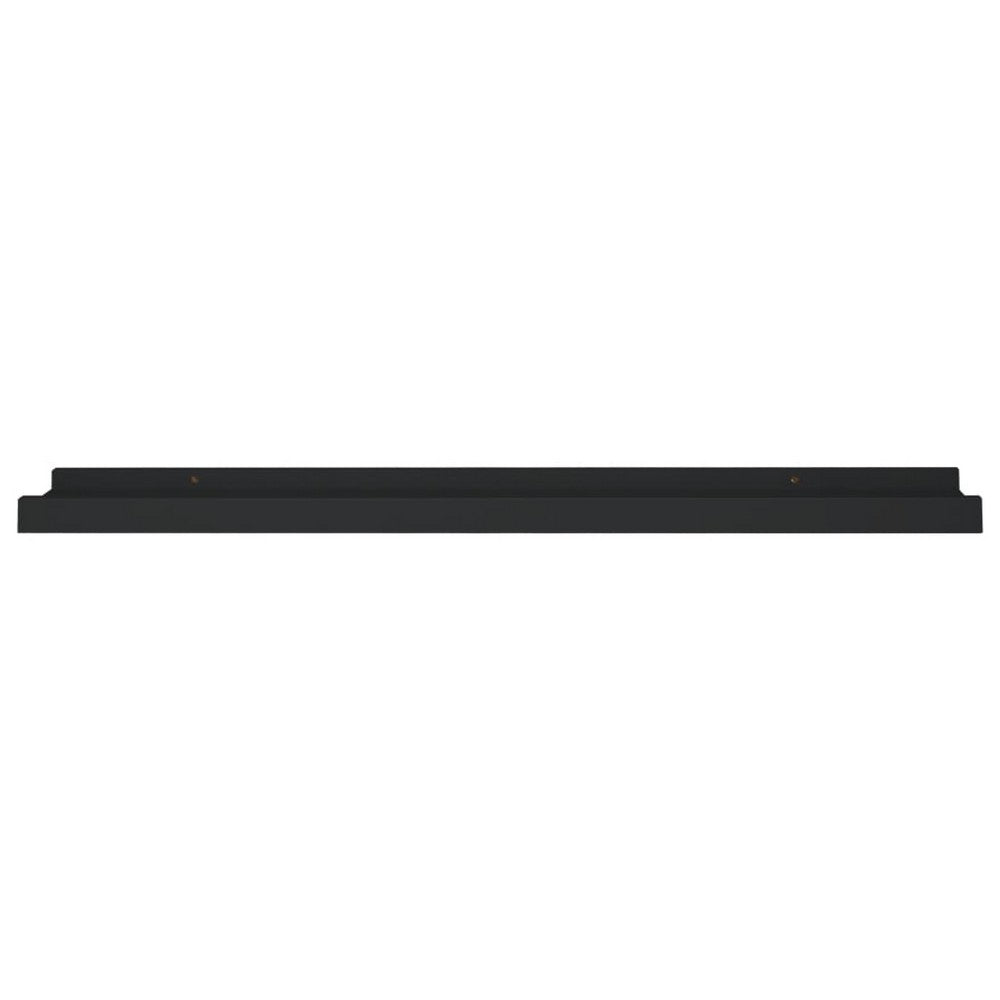 Maeve Frame Ledge Wall Shelf Set of 2 | Black Smooth Lacquer | 24"