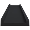 Maeve Frame Ledge Wall Shelf Set of 2 | Black Smooth Lacquer | 24"