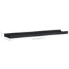 Maeve Frame Ledge Wall Shelf Set of 2 | Black Smooth Lacquer | 24"