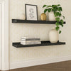 Maeve Frame Ledge Wall Shelf Set of 2 | Black Smooth Lacquer | 24"