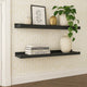 Maeve Frame Ledge Wall Shelf Set of 2 | Black Smooth Lacquer | 24"