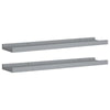 Maeve Frame Ledge Wall Shelf Set of 2 | Gray Smooth Lacquer | 24"