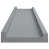 Maeve Frame Ledge Wall Shelf Set of 2 | Gray Smooth Lacquer | 24"
