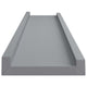Maeve Frame Ledge Wall Shelf Set of 2 | Gray Smooth Lacquer | 24"