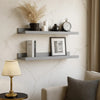 Maeve Frame Ledge Wall Shelf Set of 2 | Gray Smooth Lacquer | 24"