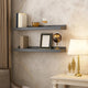 Maeve Frame Ledge Wall Shelf Set of 2 | Gray Smooth Lacquer | 24"
