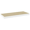 Hanging Wall Shelf Set of 2 | White and Brown Finish | 24"