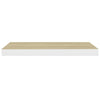 Hanging Wall Shelf Set of 2 | White and Brown Finish | 24"