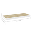 Hanging Wall Shelf Set of 2 | White and Brown Finish | 24"