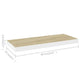 Hanging Wall Shelf Set of 2 | White and Brown Finish | 24"