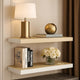 Hanging Wall Shelf Set of 2 | White and Brown Finish | 24"