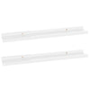 Steve Hanging Ledge Wall Shelf Set of 2 | High Gloss White | 24"