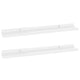 Steve Hanging Ledge Wall Shelf Set of 2 | High Gloss White | 24"