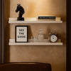Steve Hanging Ledge Wall Shelf Set of 2 | High Gloss White | 24"