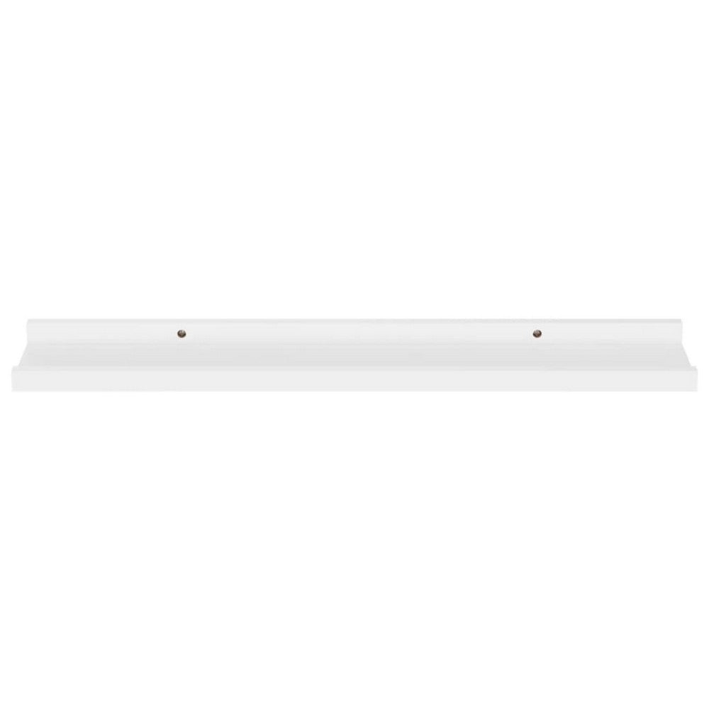 Steve Hanging Ledge Wall Shelf Set of 4 | White Finish | 24"