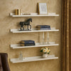 Steve Hanging Ledge Wall Shelf Set of 4 | White Finish | 24"