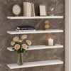 Steve Hanging Ledge Wall Shelf Set of 4 | White Finish | 24"