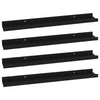 Steve Hanging Ledge Wall Shelf Set of 4 | Black Finish | 24"