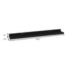 Steve Hanging Ledge Wall Shelf Set of 4 | Black Finish | 24"
