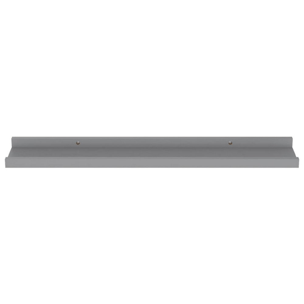 Steve Hanging Ledge Wall Shelf Set of 4 | Gray Frame | 24"