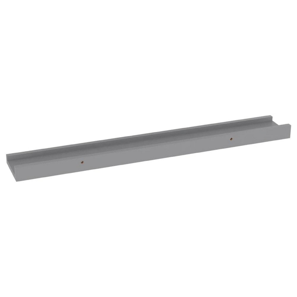 Steve Hanging Ledge Wall Shelf Set of 4 | Gray Frame | 24"