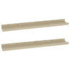 Steve Hanging Ledge Wall Shelf Set of 2 | Matte Oak Beige | 24"