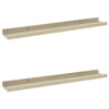 Steve Hanging Ledge Wall Shelf Set of 2 | White & Beige | 24"