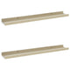 Steve Hanging Ledge Wall Shelf Set of 2 | White & Beige | 24"