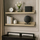 Steve Hanging Ledge Wall Shelf Set of 2 | White & Beige | 24"