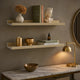 Steve Hanging Ledge Wall Shelf Set of 2 | White & Beige | 24"
