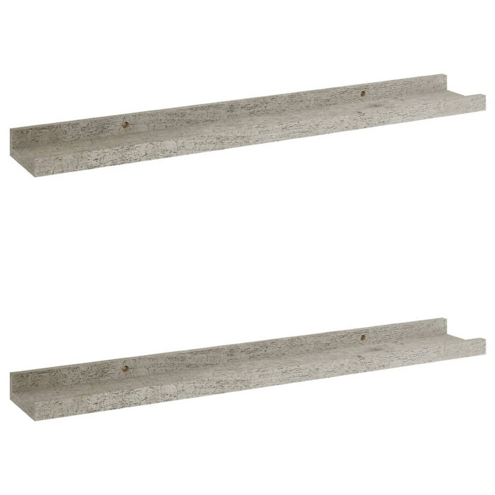 Steve Hanging Wall Shelf Set of 2 | Concrete Gray | 24"