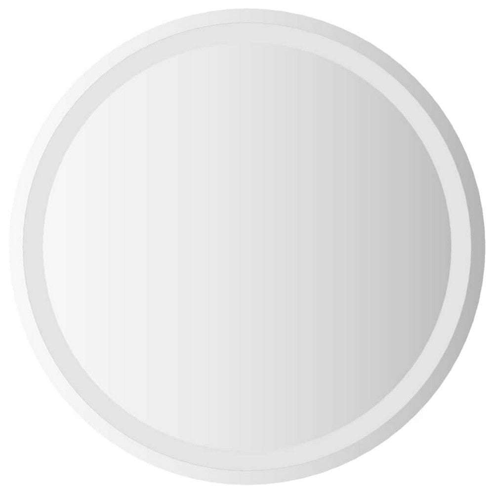 LED Bathroom Mirror w USB Cable | Round Glass Frame | 24"