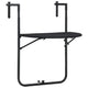 Ruby Foldable Hanging Balcony Table | Poly Rattan, Matte Black Frame