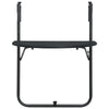 Ruby Foldable Hanging Balcony Table | Poly Rattan, Matte Black Frame