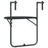 Ruby Foldable Hanging Balcony Table | Poly Rattan, Matte Black Frame