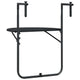 Ruby Foldable Hanging Balcony Table | Poly Rattan, Matte Black Frame