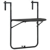 Ruby Foldable Hanging Balcony Table | Poly Rattan, Sturdy Matte Brown Frame