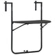 Ruby Foldable Hanging Balcony Table | Poly Rattan, Sturdy Matte Brown Frame