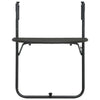 Ruby Foldable Hanging Balcony Table | Poly Rattan, Sturdy Matte Brown Frame
