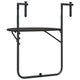 Ruby Foldable Hanging Balcony Table | Poly Rattan, Sturdy Matte Brown Frame