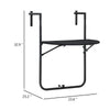 Ruby Foldable Hanging Balcony Table | Poly Rattan, Sturdy Matte Brown Frame
