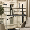 Ruby Foldable Hanging Balcony Table | Poly Rattan, Sturdy Matte Brown Frame