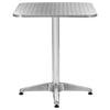 Garden Bistro Table | Silver Aluminium Anodised Finish | 24" Square Top