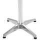 Garden Bistro Table | Silver Aluminium Anodised Finish | 24" Square Top