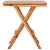 Foldable Outdoor Bistro Table | Brown Solid Teak Wood | 24"