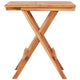 Foldable Outdoor Bistro Table | Brown Solid Teak Wood | 24"