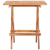 Foldable Outdoor Bistro Table | Brown Solid Teak Wood | 24"