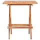 Foldable Outdoor Bistro Table | Brown Solid Teak Wood | 24"