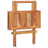 Foldable Outdoor Bistro Table | Brown Solid Teak Wood | 24"