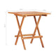Foldable Outdoor Bistro Table | Brown Solid Teak Wood | 24"